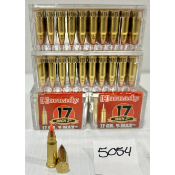 AMMO: 200X HORNADY .17 MACH 2 - 17 GR V-MAX