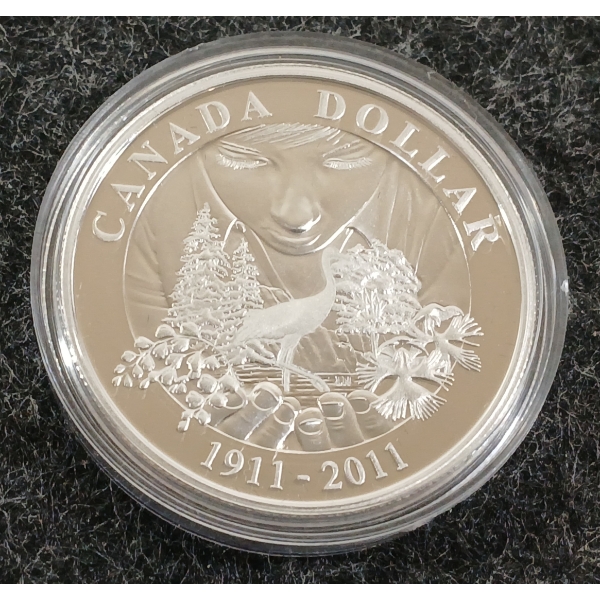 2011 RCM PROOF SILVER DOLLAR - ONE HUNDRED YEARS OF PARKS CANADA