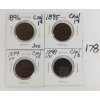 Image 2 : LOT OF 4 - 1895 - '99 CDN LARGE CENTS