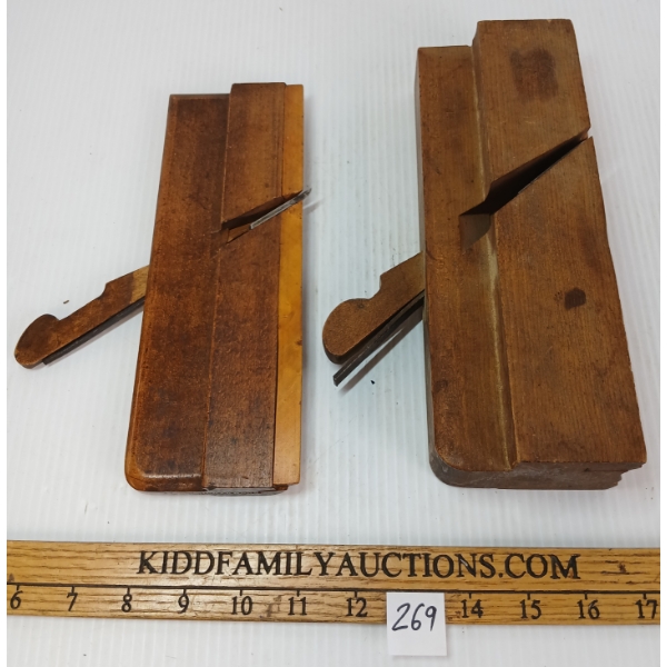 LOT OF 2 - ENGLISH VICTORIAN MOULDING PLANES - OGEE & CAVETO PROFILES
