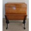 Image 6 : ANTIQUE SCHOOLHOUSE DESK W/ FOLDING BENCH SEAT