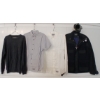 Image 2 : LOT OF 5 - MEN'S KNIT SWEATER, BUTTON-UP SHIRTS, JACKET & HAT - MFG CLASSIFIED, MINIMUM & POLER
