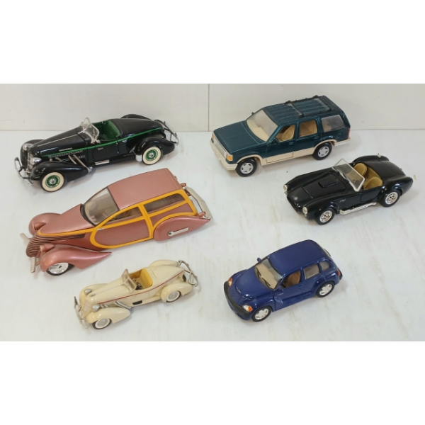 LOT OF 6 - MISC DIECAST MODELS - ERTL, HALLMARK, REVELL, SAIKO, ETC