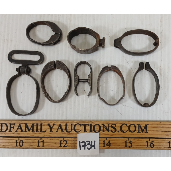 LOT OF 8 - BARREL BANDS