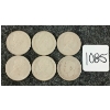 Image 2 : LOT OF 6 - 1947-1968 CDN 25 CENT COINS