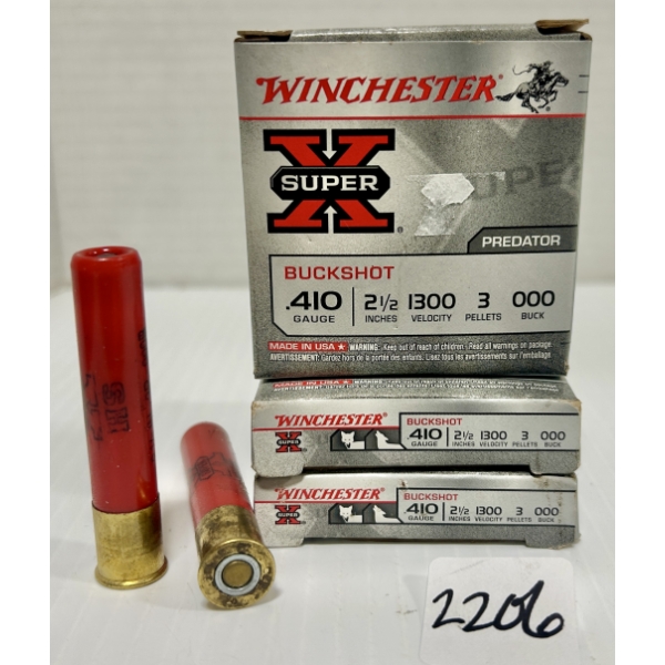 AMMO: 12X WINCHESTER .410 GA 2-1/2 IN #000 BUCK