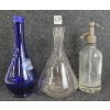 Image 4 : LOT OF 3 - BOTTLES - INCL BUDAPEST SELTZER, SELTZER FLASK, & COBALT BLUE OVOID AQUA DELLA MADONNA