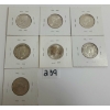 Image 2 : LOT OF 7 - CDN 25 CENT PCS - INCL 1938 & 1955