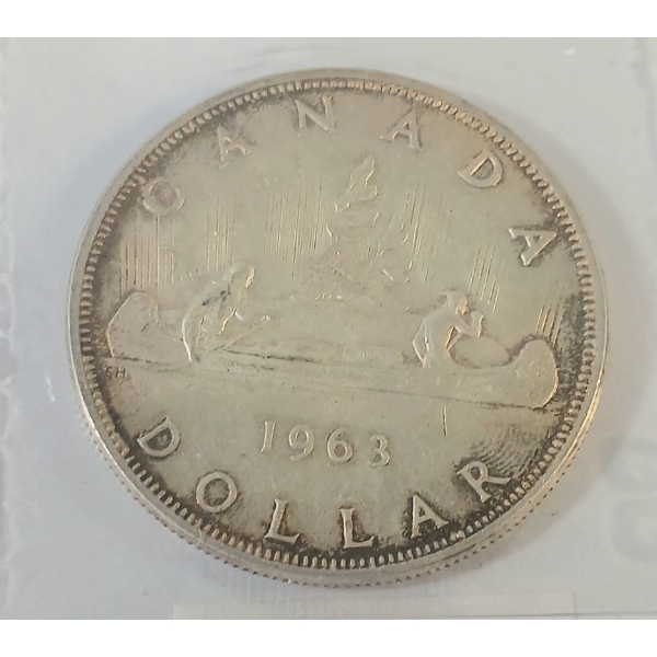 1963 CDN SILVER DOLLAR - CCCS GRADED
