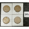 Image 1 : LOT OF 4 - 1952 CDN SILVER 50 CENT COINS