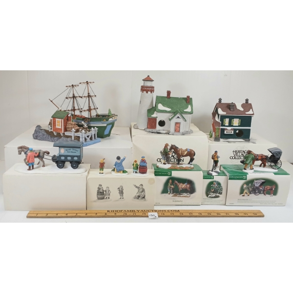 COLLECTION OF DEPARTMENT 56 "HERITAGE COLLECTION" - INCL "THE EMILY LOUISE" & "CAPTAIN'S COTTAGE"