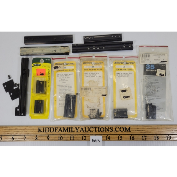 LOT OF 10 - SCOPE BASES - INCL WEAVER