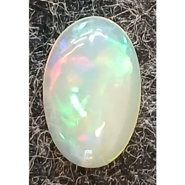 NATURAL WHITE FIRE OPAL - OVAL CABOCHON CUT