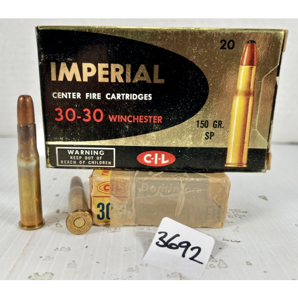 AMMO: 40X CIL .30-30 WIN - 150 GR SP & PNEUMATIC HP