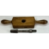 Image 3 : ENGLISH VICTORIAN STEEL / BOXWOOD SCREW BOX & TAP 