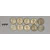 LOT OF 10 - 1967 CDN SILVER 25 CENT PCS