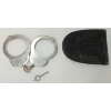 Image 2 : S&W HANDCUFFS W/ KEY & LEATHER HOLSTER