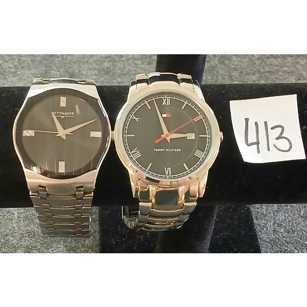 LOT OF 2 - MEN'S TOMMY HILFIGER & WITTNAUER WRISTWATCHES