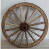 Image 2 : ANTIQUE WOODEN WAGON WHEEL
