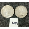 Image 2 : LOT OF 2 - 1958 CDN SILVER DOLLARS - BRITISH COLUMBIA