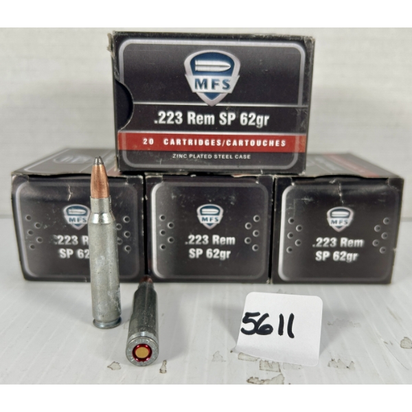 AMMO: 80X MFS .223 REM - 62 GR SP