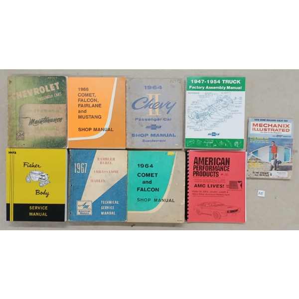 JOB LOT - 1940'S-1970'S VEHICLE MANUALS & 1967 MECHANIX ILLUSTRATED MAGAZINE