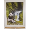 707  CHINA TREASURE  PANDA BEARS BY CHRISTINE MARSHALL (PRS CDN ARTIST)  LITHO PRINT
