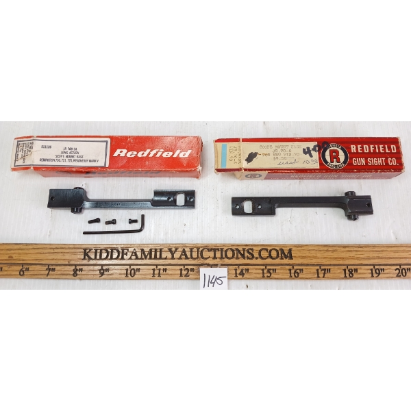 LOT OF 2 - REDFIELD SCOPE MOUNT BASES - INCL JR 700 LONG ACTION & JR 70-A