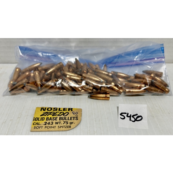 BULLETS: 90X .243 CAL 75GR. 