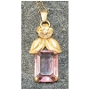 Image 2 : AMETHYST & GOLD-FILLED PENDANT ON CHAIN