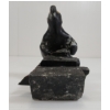 Image 9 : "BEAR ON INUKSHUK" BY CHARLIE OOKPIK - STONE