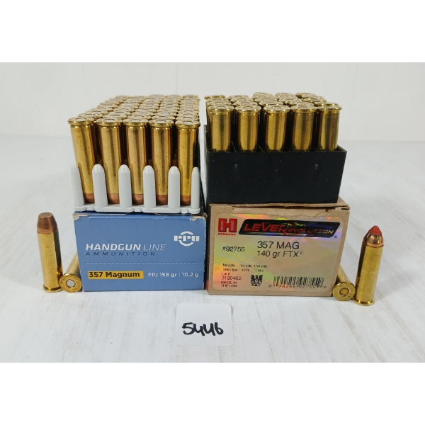 AMMO: 70X HORNADY & PPU .357 MAG - 140 & 158GR - FPJ & FTX