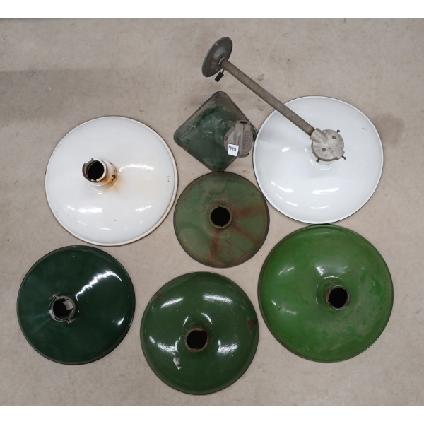 LOT OF 7 - OUTDOOR PORCELAIN LIGHTSHADES