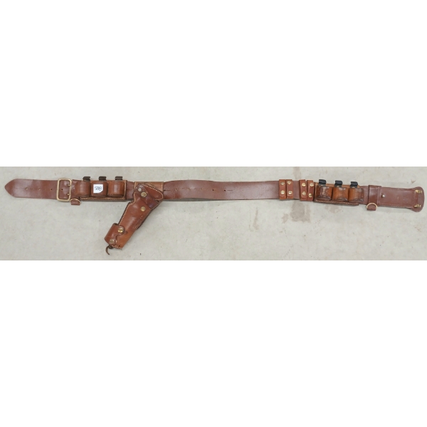 LEATHER BELT W/ TOD BLOCKER'S CUSTOM HOLSTERS