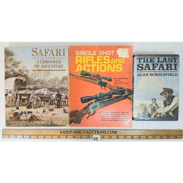 LOT OF 3 - "THE LAST SAFARI", "SAFARI: A CHRONICLE OF ADVENTURE" & "SINGLE SHOT RIFLES & ACTIONS"