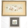 Image 1 : LOT OF 2 - "UN SECRET" & FLORAL STUDY BY BERTHA MCGUIRE - FRAMED PRINTS