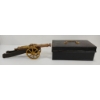 Image 2 : LOT OF 2 - BRASS CANON & DEED BOX W/ KEY