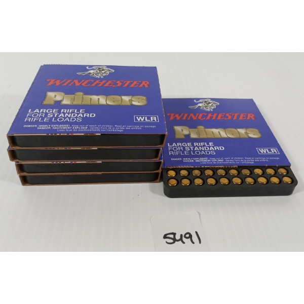 PRIMERS: APPROX 500X WINCHESTER LARGE RIFLE STANDARD - WLR 