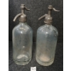 LOT OF 2 - W.H. CALVERT & SELTZER WORKERS CO-OP SHOP - CLEAR ACID-ETCHED - SELTZER BOTTLES