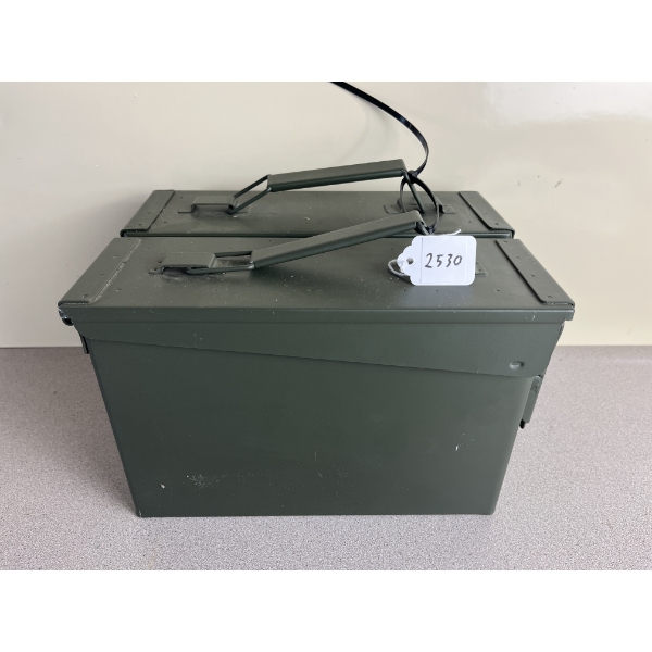 LOT OF 2 - NEW METAL AMMO CANS 