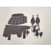 Image 2 : "BEAR SKIN IN THE SUMMER" BY HELEN KALVAK HOLMAN - STONECUT STENCIL