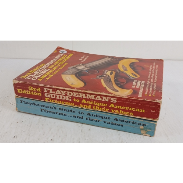 LOT OF 2 - "FLAYDERMAN'S GUIDE TO ANTIQUE AMERICAN FIREARMS & THEIR VALUES" - HANDBOOKS