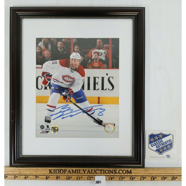 BRANDON PURST - MONTREAL CANADIENS AUTOGRAPHED PHOTO - FRAMED