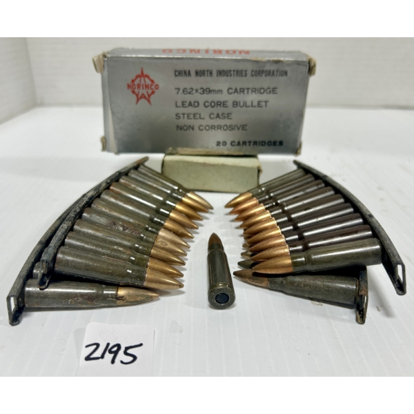 AMMO: 80X 7.62X39 MM - MILITARY FMJ - ON CLIPS