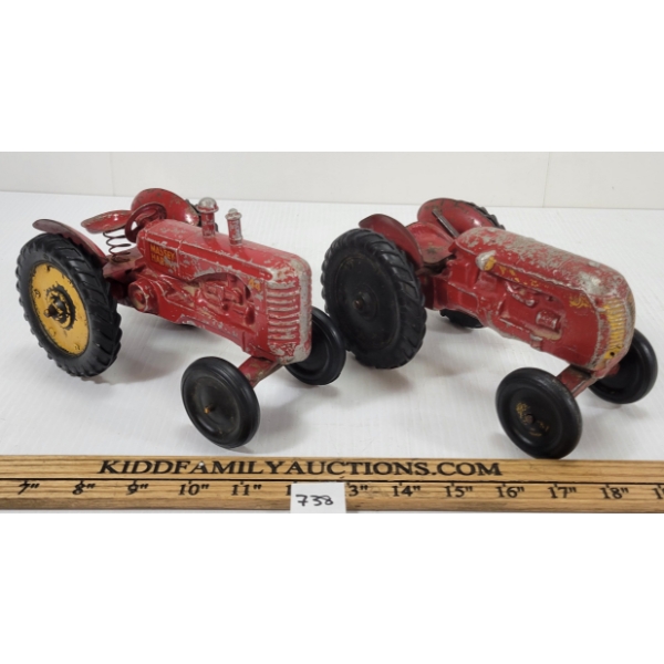 LOT OF 2 - DOMINION ROYAL CAST TRACTORS - INCL MASSEY HARRIS