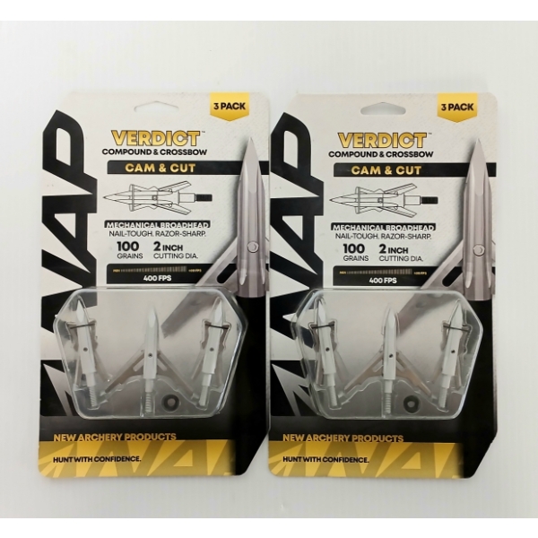 LOT OF 2 - VERDICT CAM & CUT BROADARROWS - NIB