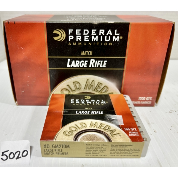 PRIMERS: 800X FEDERAL LARGE RIFLE MATCH GRADE