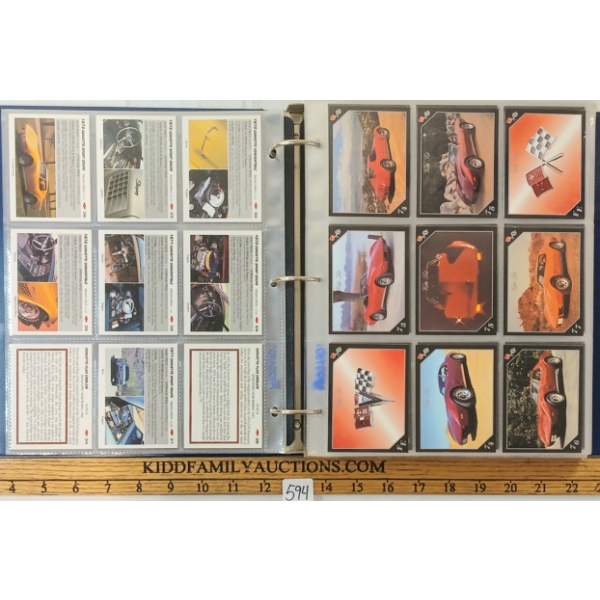 QTY OF COLLECTIBLE CAR CARDS IN BINDER - DREAM MACHINES, MUSCLE CARDS, 'VETTE', ETC