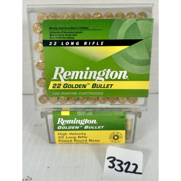 AMMO: 200X REMINGTON .22 LR - 40 GR PLATED RN