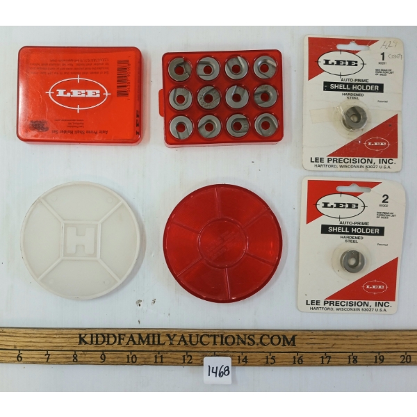 LOT OF 5 - LEE AUTO PRIME SHELL HOLDERS & PRIME FLIP TRAYS